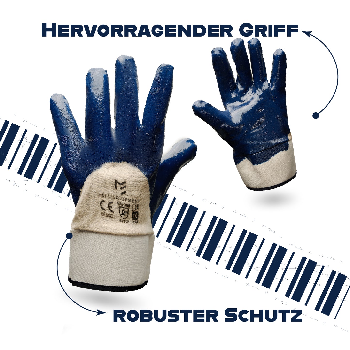 Nitril Beschichtete Handschuhe 12 Paar